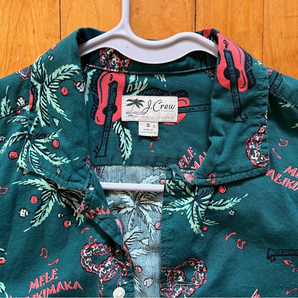 J. Crew Button Down Shirt Long sleeve Men's Size Small Guitar Print - Picture 3 of 7